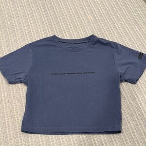 Alphalete Blue Fitted Crop T-Shirt